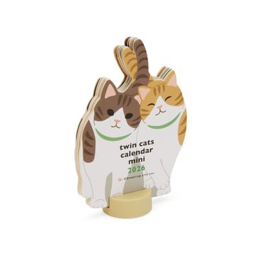 2026 3D Twin Cats Calendar